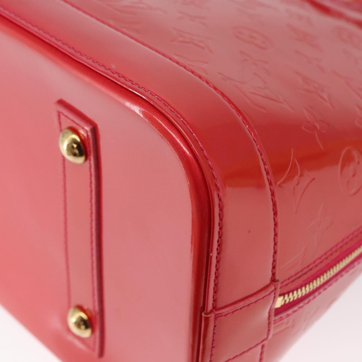 Louis Vuitton Alma Handbag Monogram Vernis Red Patent_Leather Handbag (Pre-Owned)