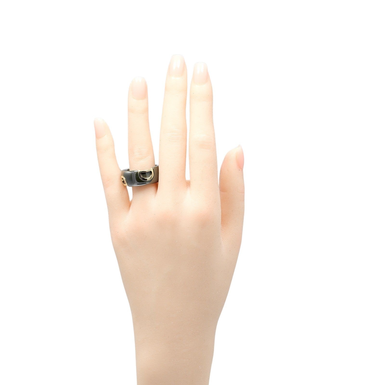 Damiani D Icon Ring K18 (White Gold), Ceramic And Diamond Green Ceramic Ring Jewelry (Pre-Owned)