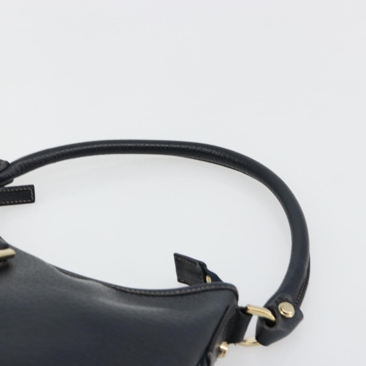 Gucci Abbey D-Ring Hobo Leather Navy Leather Handbag (Pre-Owned)