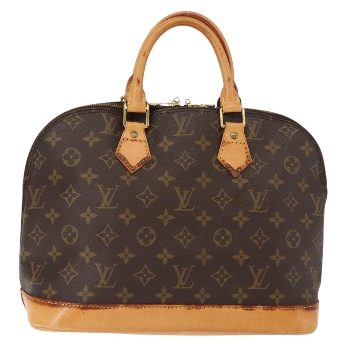 Louis Vuitton Alma Handbag Monogram Canvas Brown Canvas Handbag (Pre-Owned)