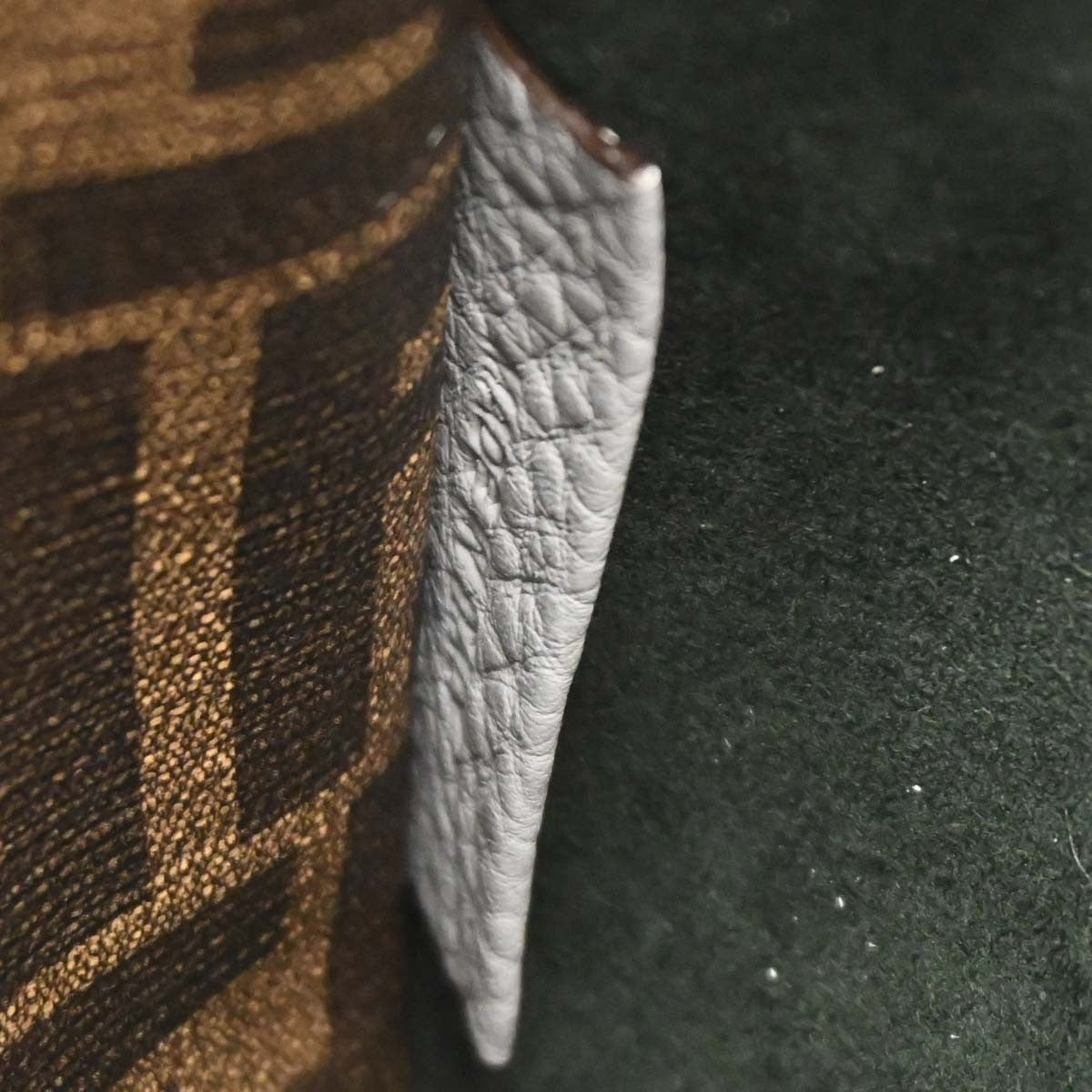 Fendi Peekaboo Iseeu Briefcase Leather Gray Leather Briefcase Bag (Pre-Owned)