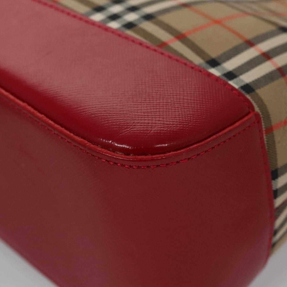 Burberry Nova Check Handbag Nova Check Canvas And Leather Beige Canvas Handbag (Pre-Owned)