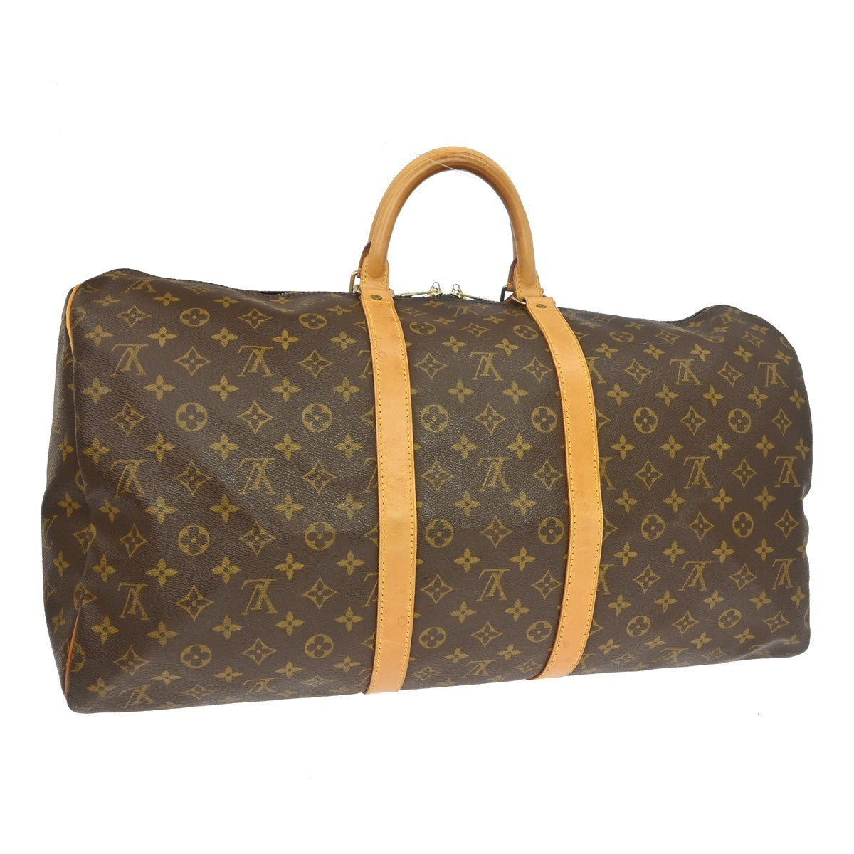 Louis Vuitton Keepall Bag Monogram Canvas Brown Canvas Travel Bag Bag (Pre-Owned)