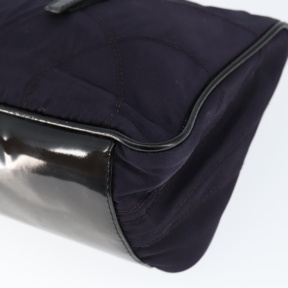 Prada Baguette Shoulder Bag Quilted Tessuto With Leather Purple Nylon Shoulder Bag Bag (Pre-Owned)