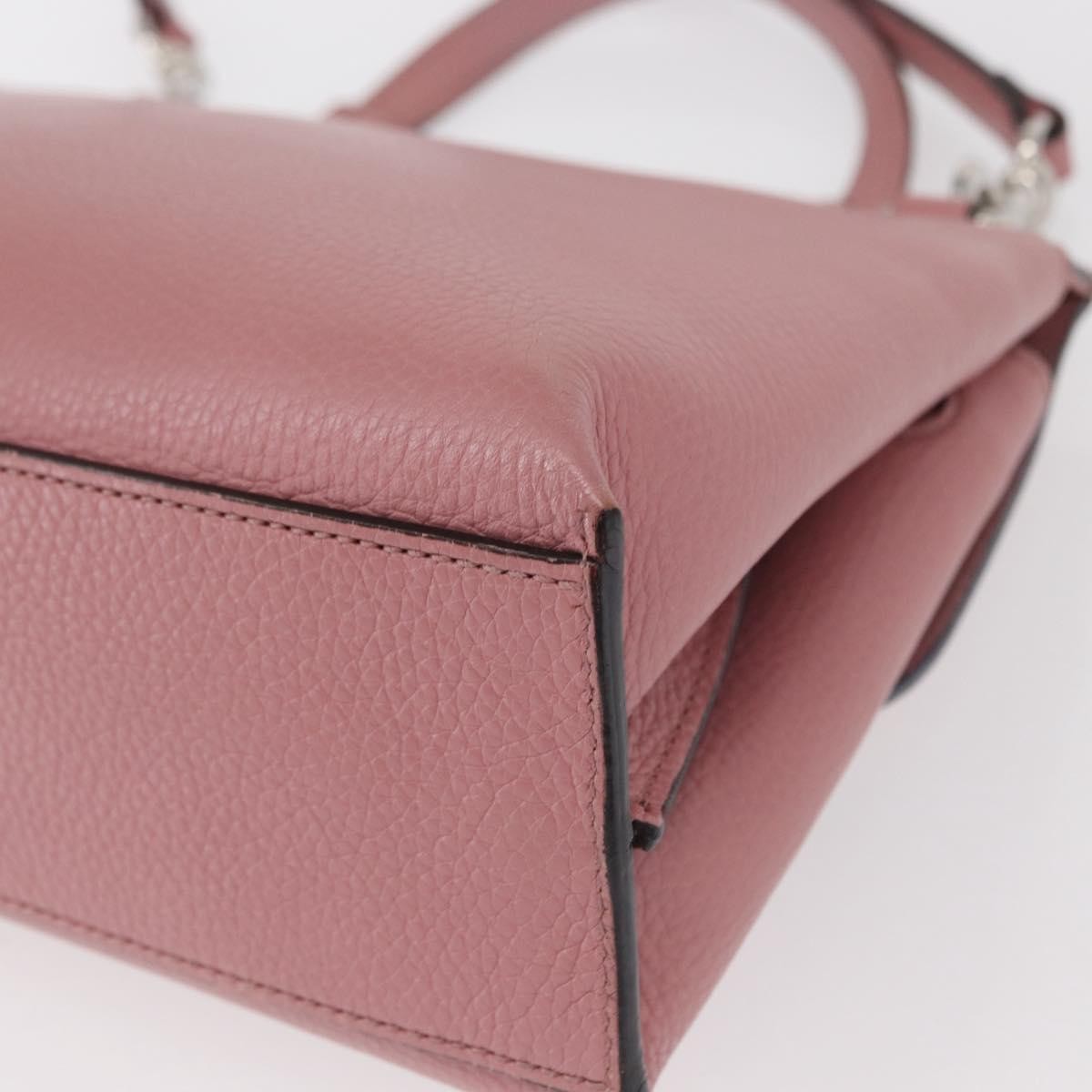 Gucci Bamboo Daily Top Handle Bag Leather Pink Leather Handbag (Pre-Owned)