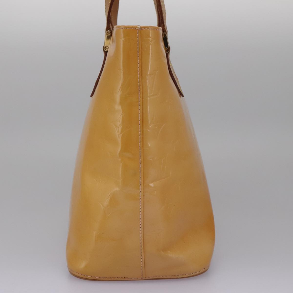 Louis Vuitton Houston Handbag Monogram Vernis Beige Patent_Leather Handbag (Pre-Owned)