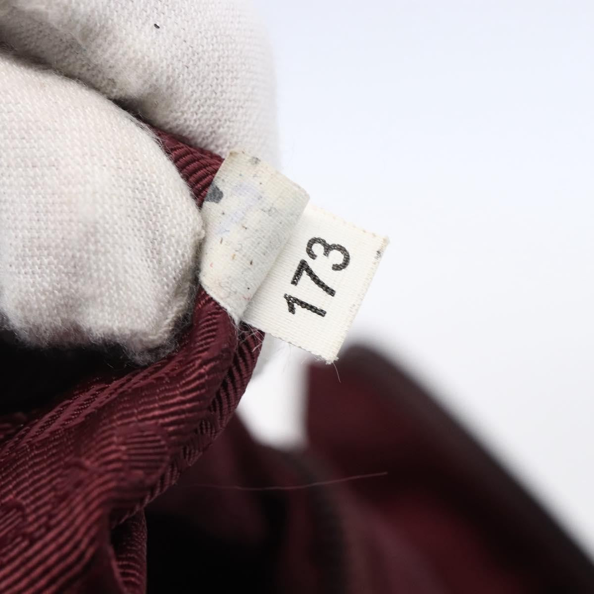 Prada Vintage Zip Tote Tessuto Burgundy Nylon Tote Bag Bag (Pre-Owned)