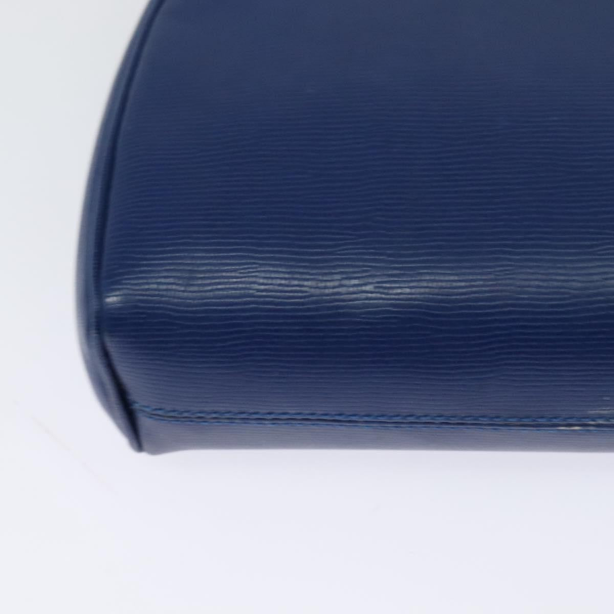 Celine Vintage Circle Logo Crossbody Bag Leather Blue Leather Shoulder Bag Bag (Pre-Owned)