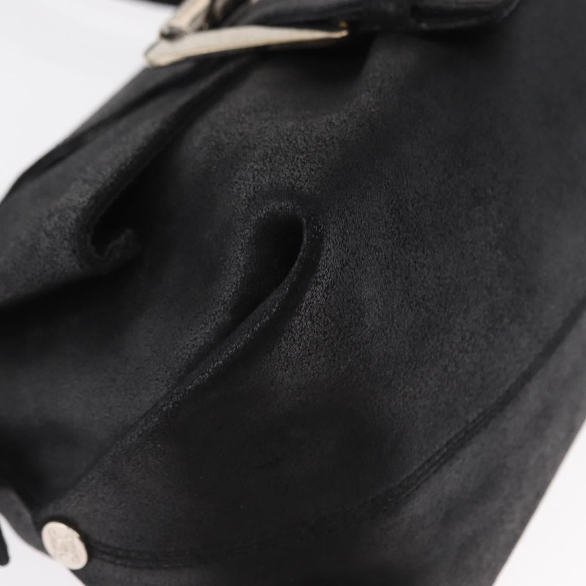Celine Vintage Shoulder Bag Leather Black Leather Shoulder Bag Bag (Pre-Owned)