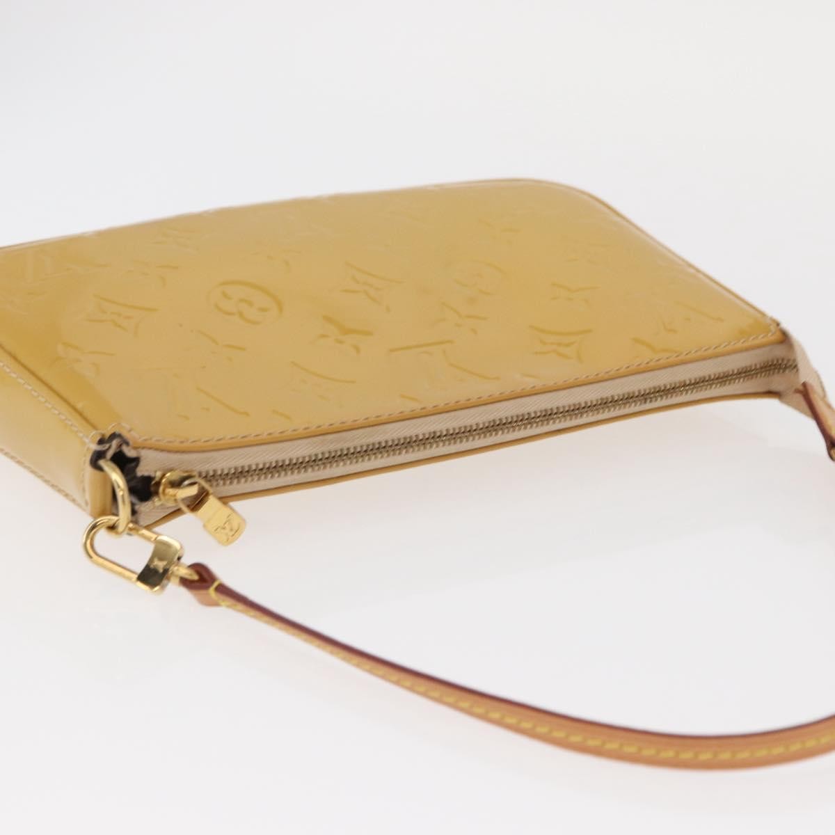 Louis Vuitton Pochette Accessoires Nm Monogram Vernis Yellow Patent_Leather Clutche & Pouche Bag (Pre-Owned)