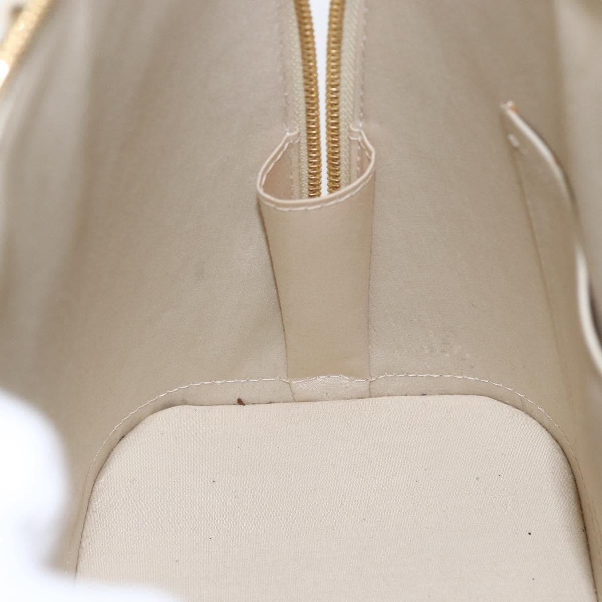 Louis Vuitton Alma Handbag Monogram Vernis Beige Patent_Leather Handbag (Pre-Owned)