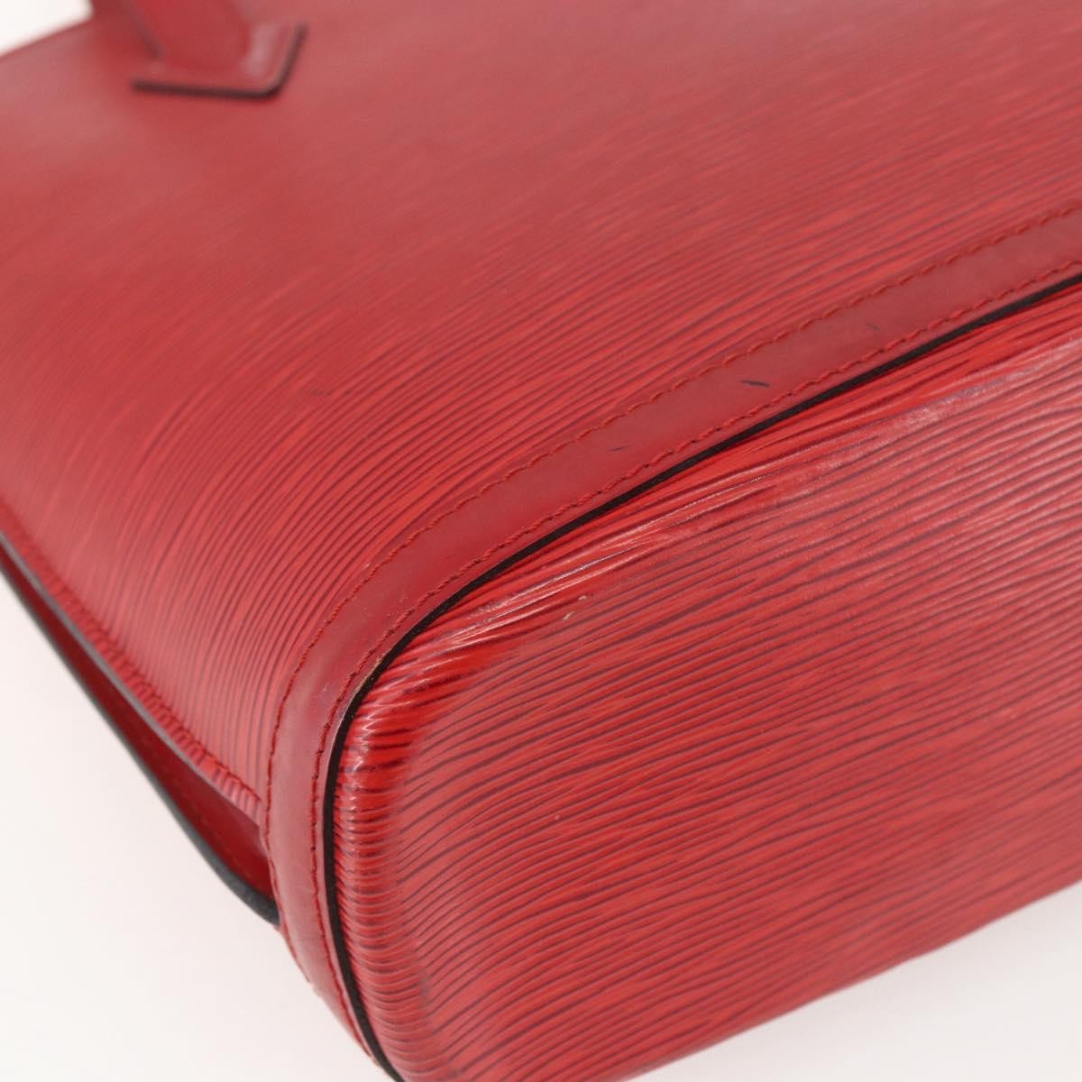 Louis Vuitton Lussac Handbag Epi Leather Red Leather Shoulder Bag Bag (Pre-Owned)