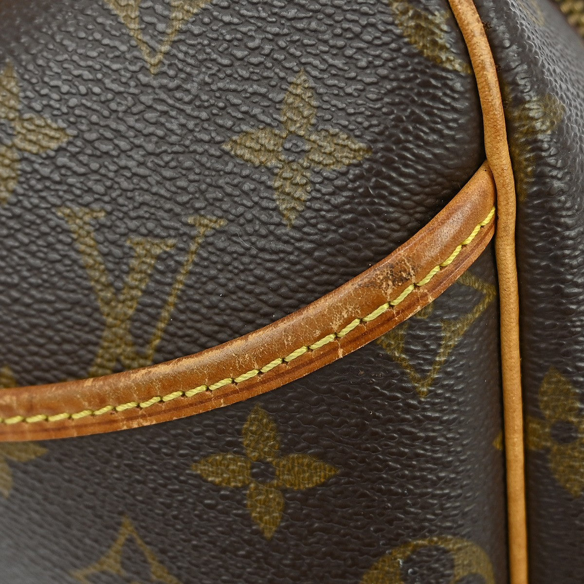 Louis Vuitton Deauville Handbag Monogram Canvas Brown Canvas Handbag (Pre-Owned)