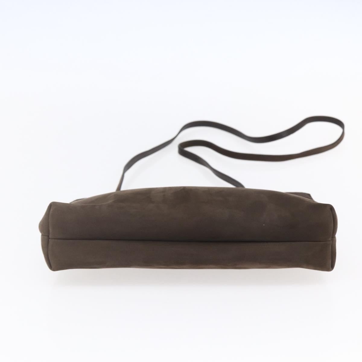 Salvatore Ferragamo Vala Shoulder Bag Suede Brown Suede Shoulder Bag Bag (Pre-Owned)