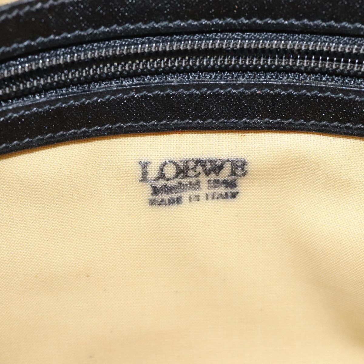 Loewe Anagram Clutch Bag Leather Black Leather Clutche & Pouche Bag (Pre-Owned)