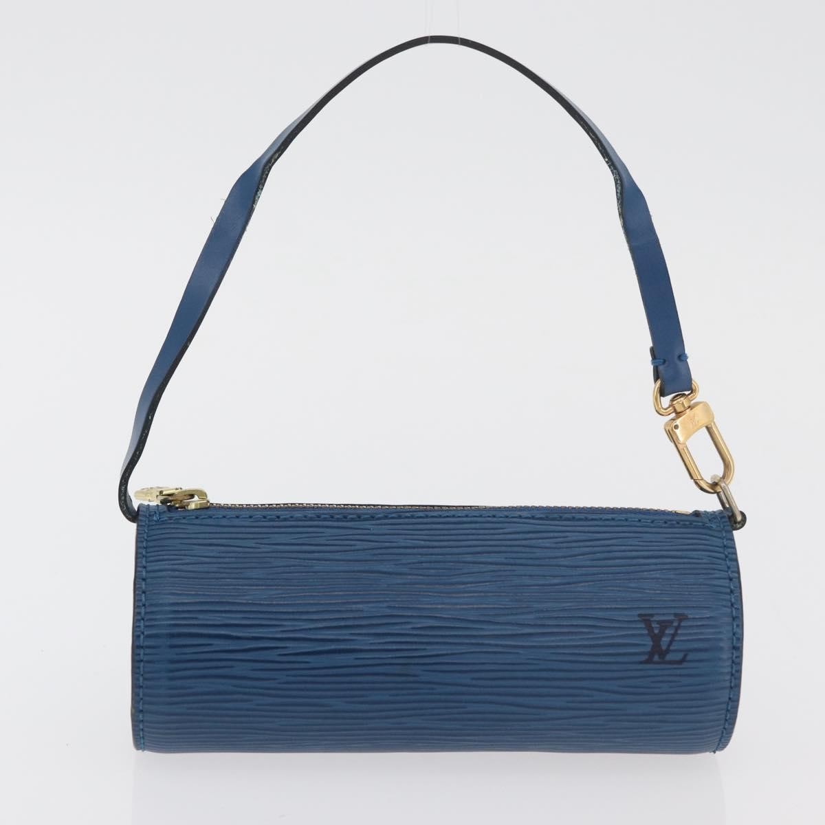 Louis Vuitton Soufflot Handbag Epi Leather Blue Leather Handbag (Pre-Owned)