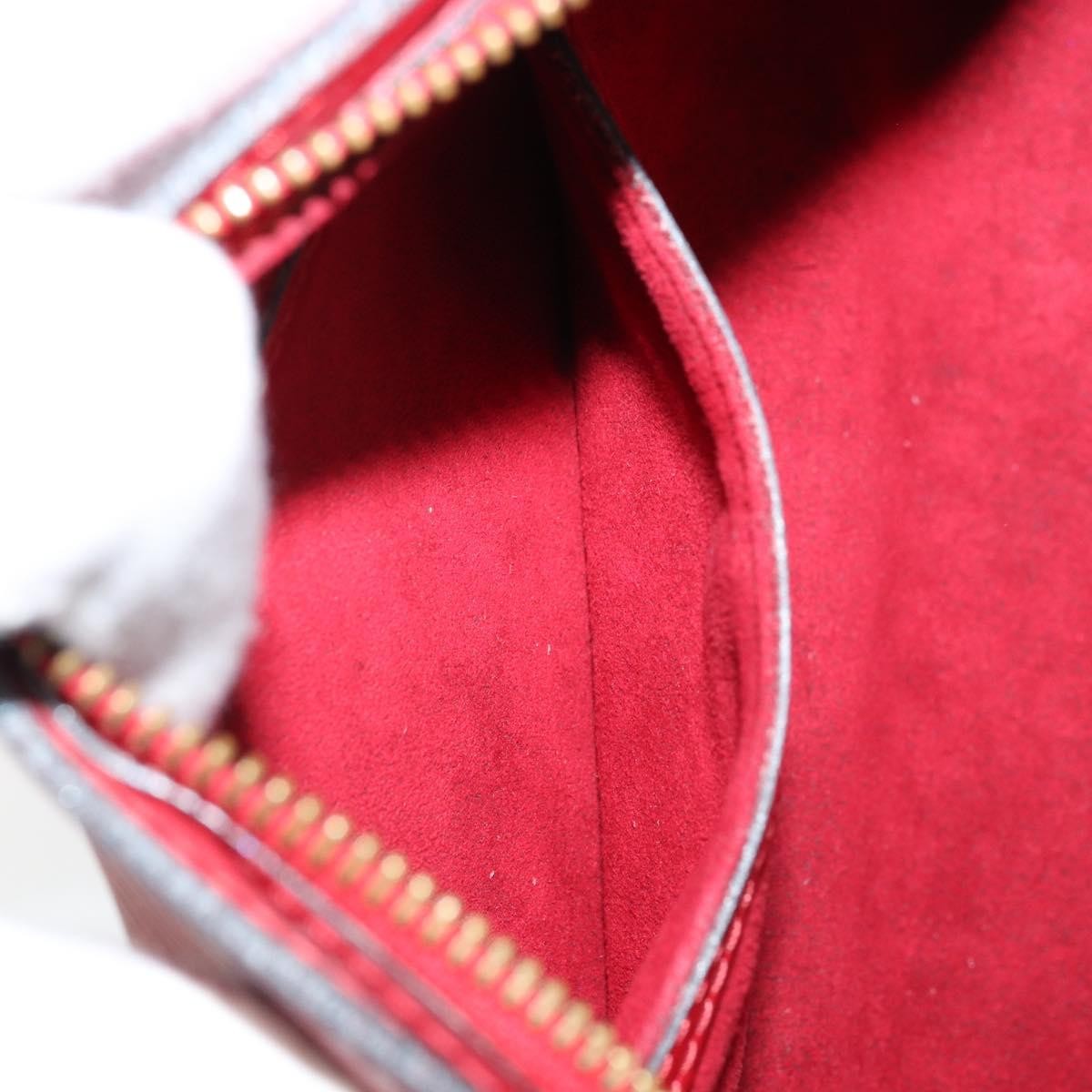 Louis Vuitton Soufflot Handbag Epi Leather Red Leather Handbag (Pre-Owned)