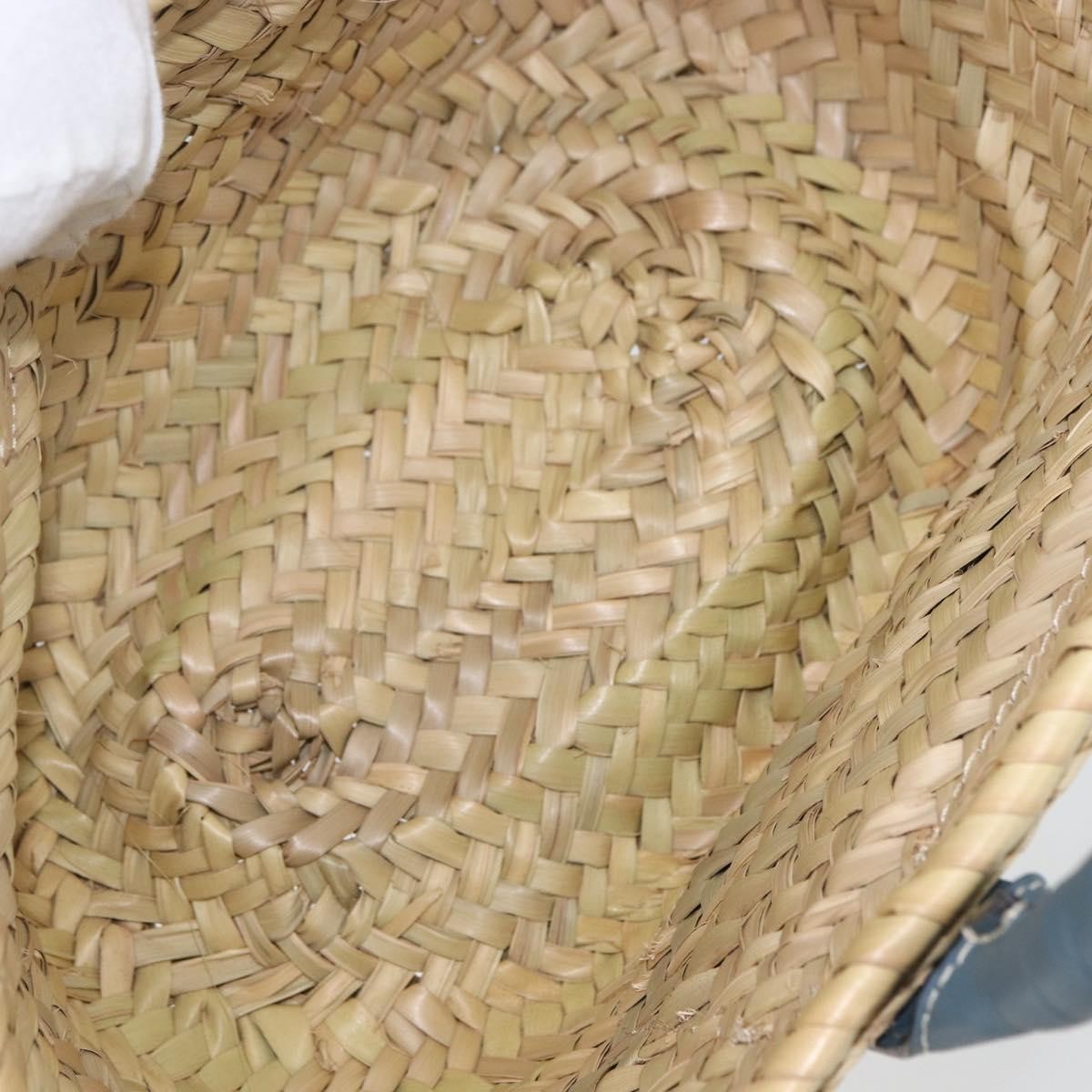 Chloe Marcie Basket Bag Raffia Beige Wicker Tote Bag Bag (Pre-Owned)