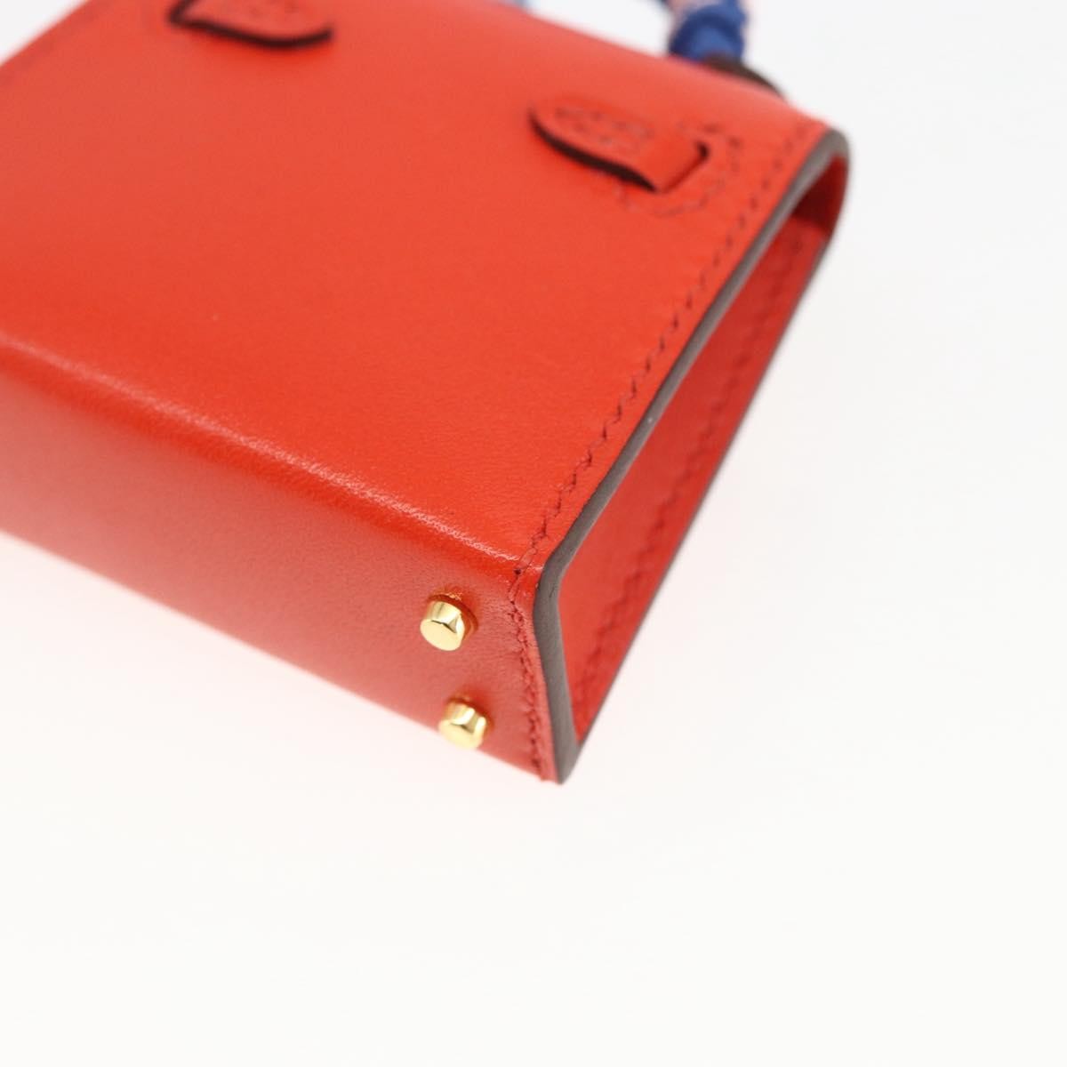 Hermes Kelly Twilly Bag Charm Leather Orange Leather Charms And Keychains Accessory (Pre-Owned)