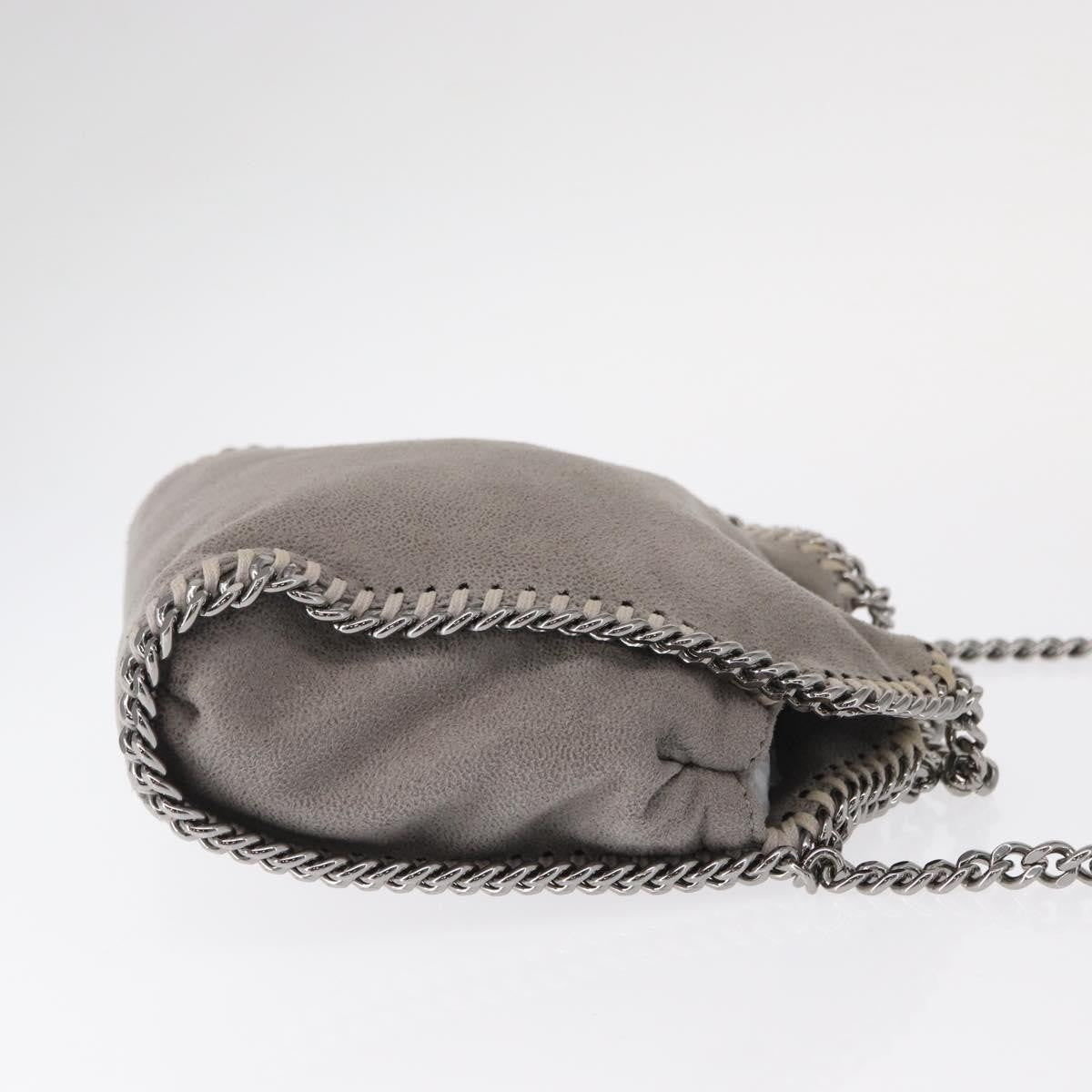 Stella Mccartney Falabella Fold Over Crossbody Bag Shaggy Deer Gray Polyester Shoulder Bag Bag (Pre-Owned)