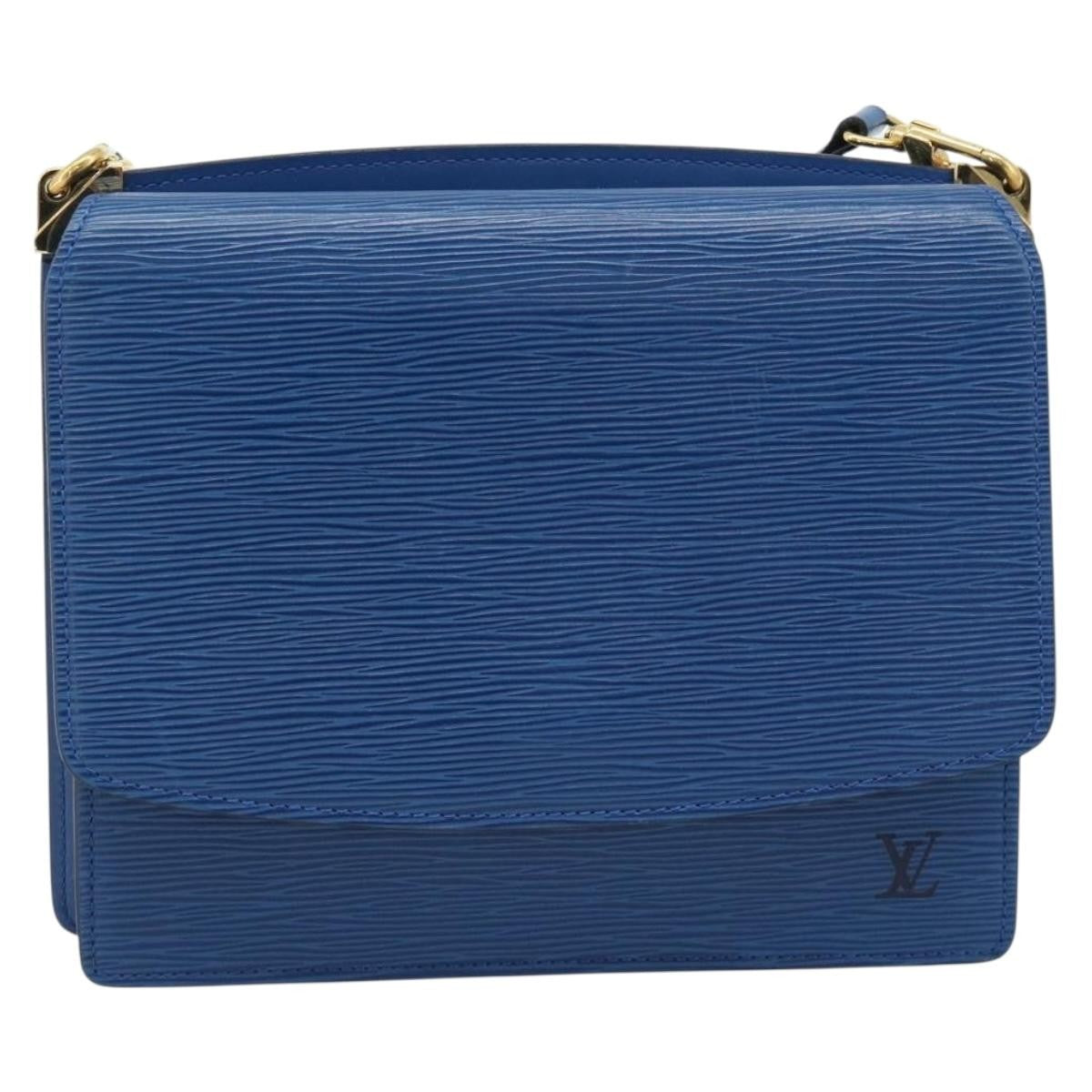 Louis Vuitton Grenelle Shoulder Bag Epi Leather Blue Leather Shoulder Bag Bag (Pre-Owned)