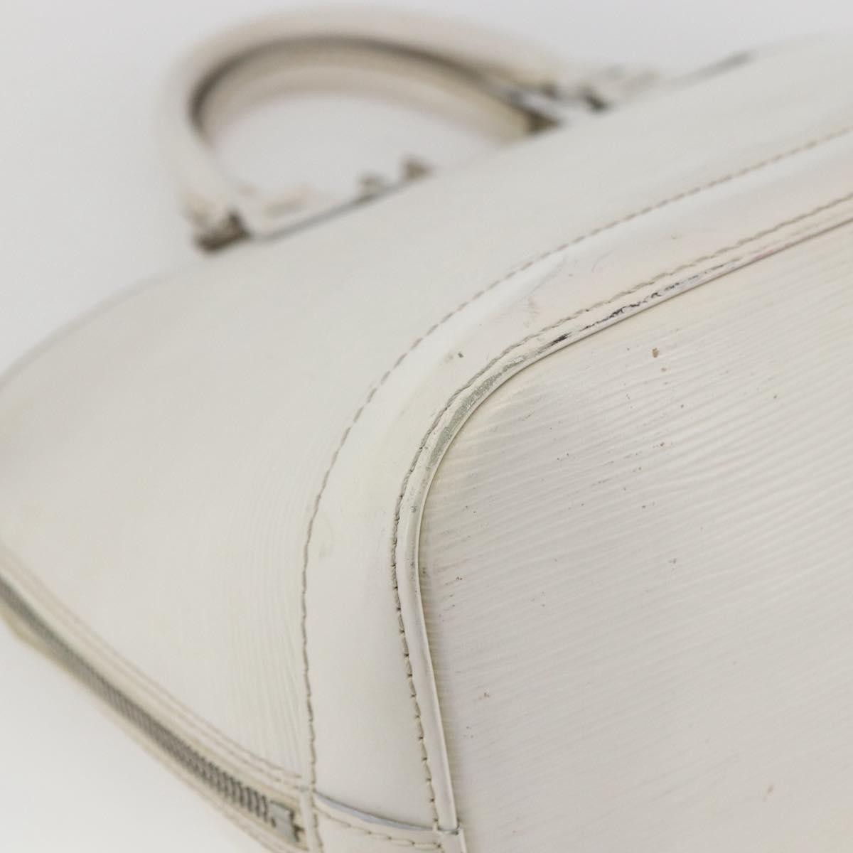 Louis Vuitton Alma Handbag Epi Leather White Leather Handbag (Pre-Owned)