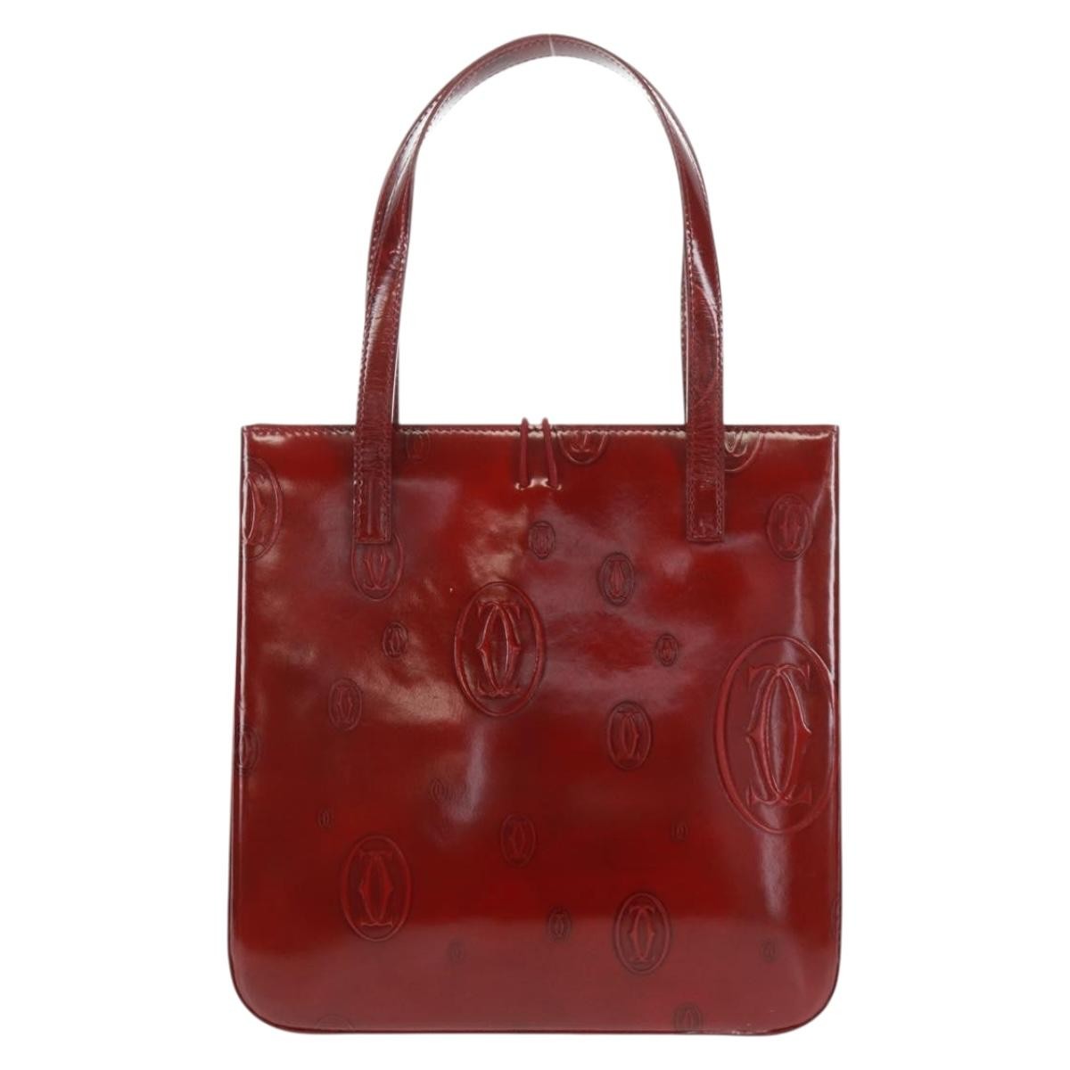 Cartier Happy Birthday Handbag Patent Leather Red Patent_Leather Handbag (Pre-Owned)