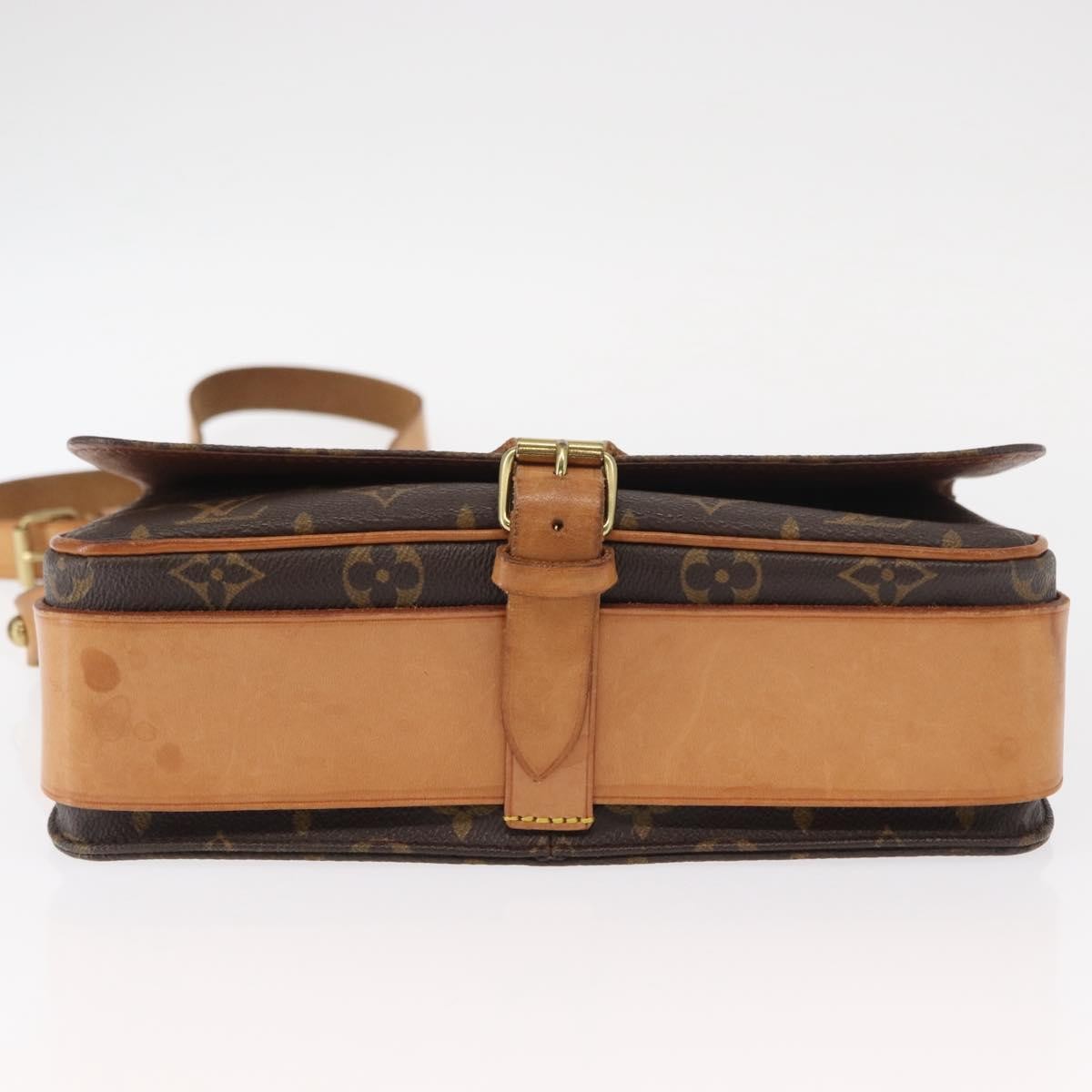 Louis Vuitton Cartouchiere Handbag Monogram Canvas Brown Canvas Shoulder Bag Bag (Pre-Owned)