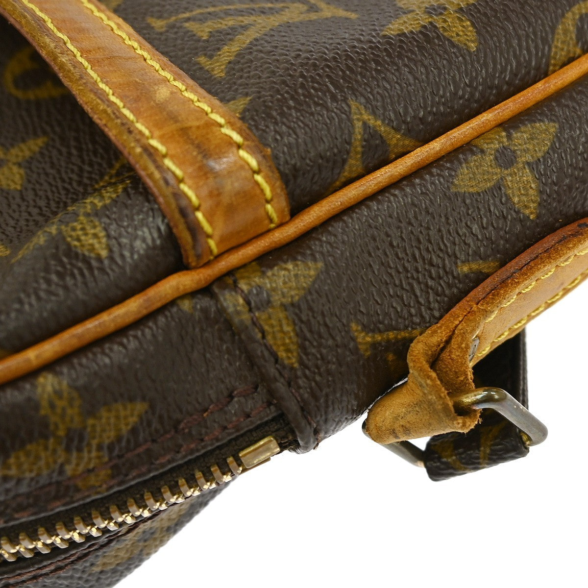 Louis Vuitton Danube Handbag Monogram Canvas Brown Canvas Shoulder Bag Bag (Pre-Owned)