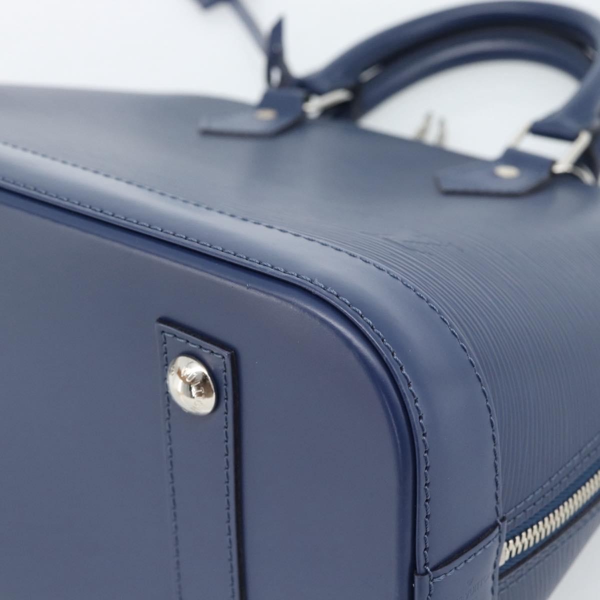 Louis Vuitton Alma Handbag Epi Leather Blue Leather Handbag (Pre-Owned)