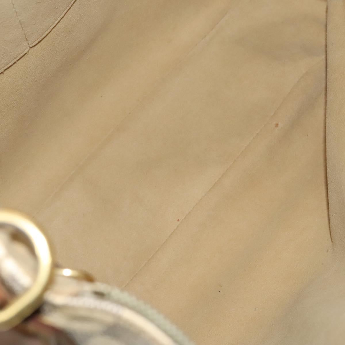 Louis Vuitton Evora Handbag Damier White Canvas Bag (Pre-Owned)