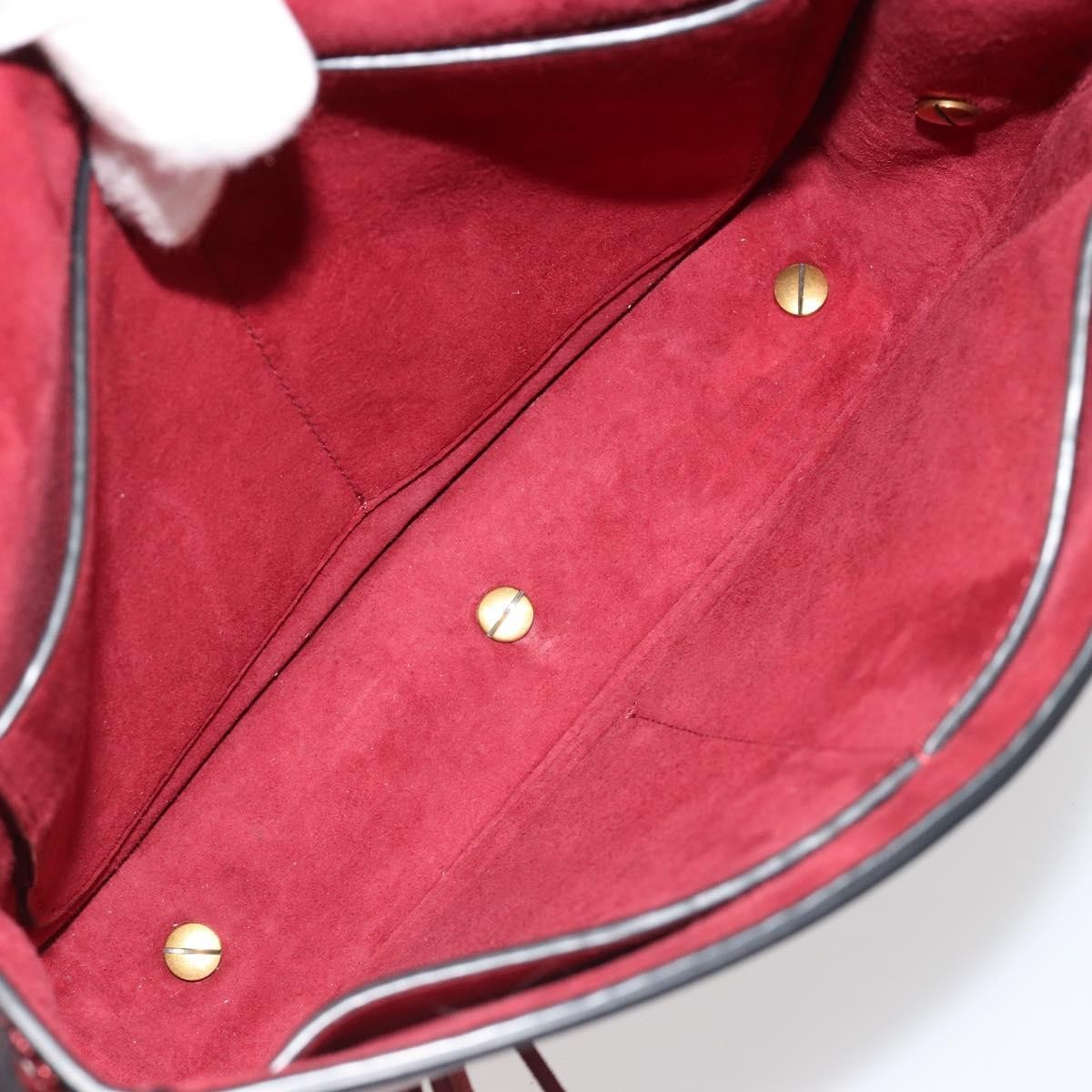Christian Dior Diorodeo Flap Bag Leather Red Leather Shoulder Bag Bag (Pre-Owned)