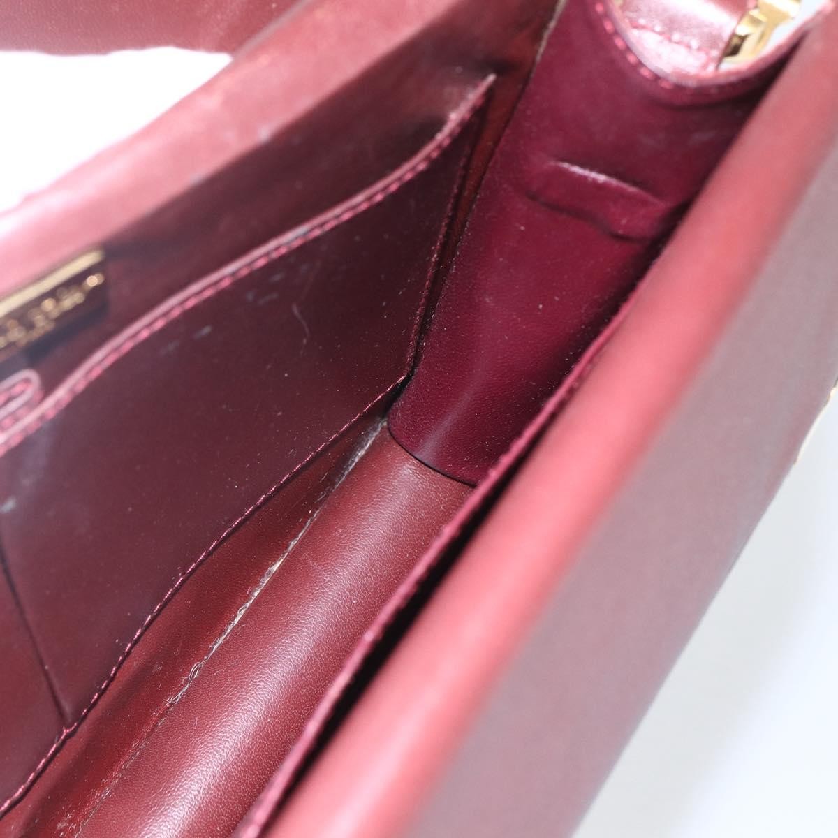 Cartier Must De Cartier Shoulder Bag Leather Burgundy Leather Shoulder Bag Bag (Pre-Owned)