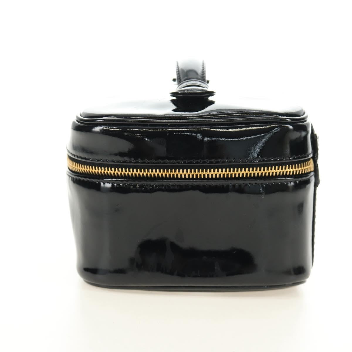Chanel Vintage Timeless Cosmetic Case Patent Black Patent_Leather Clutche & Pouche Bag (Pre-Owned)