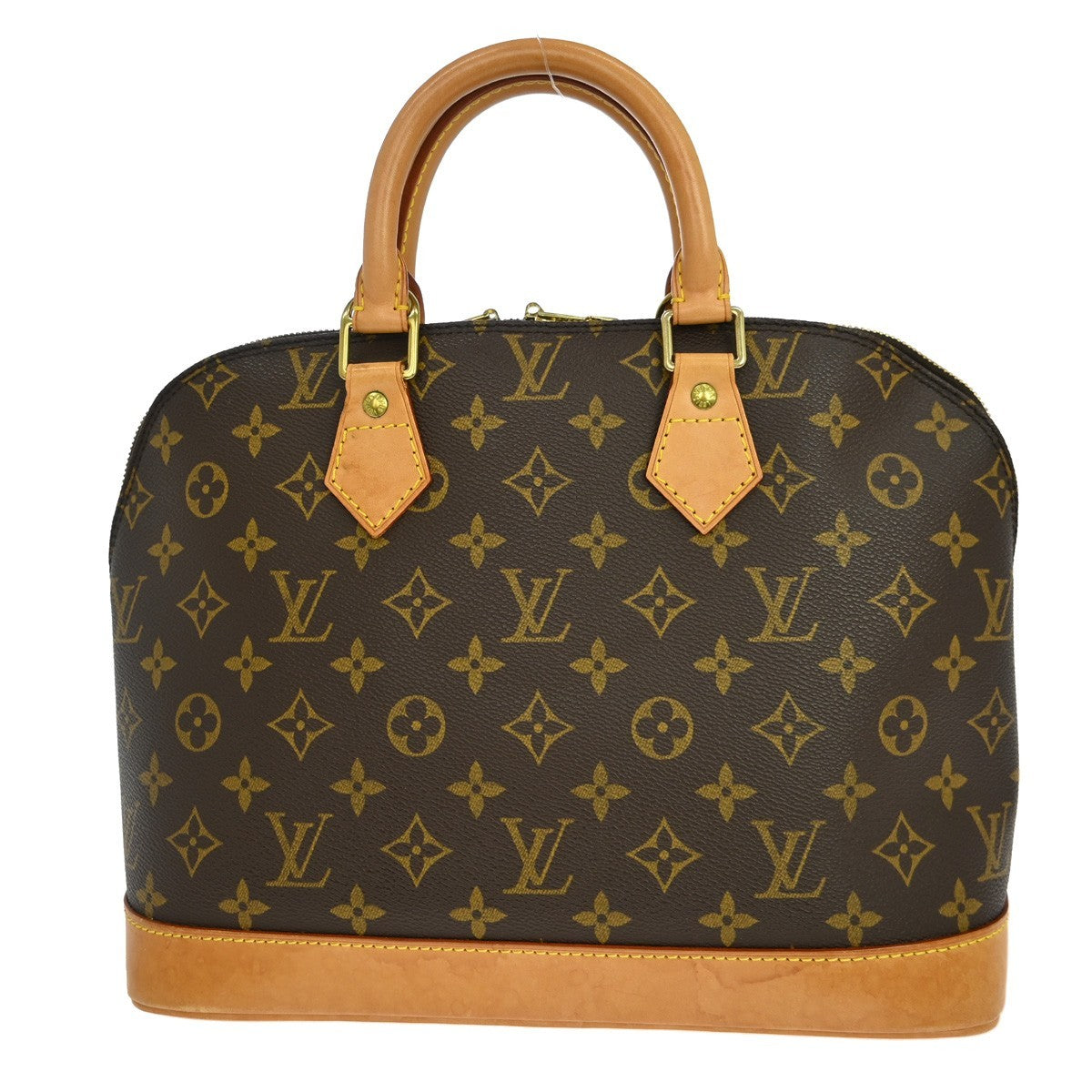 Louis Vuitton Alma Handbag Monogram Canvas Brown Canvas Handbag (Pre-Owned)