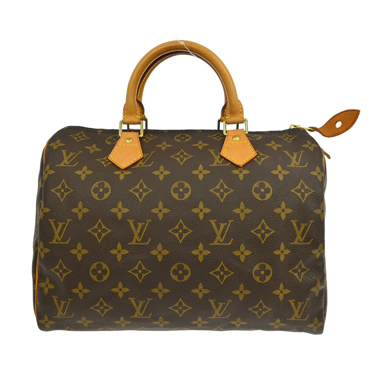 Louis Vuitton Speedy Handbag Monogram Canvas Brown Canvas Handbag (Pre-Owned)