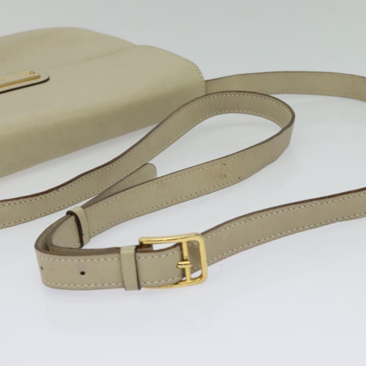 Celine Shoulder Bag Leather Beige Leather Shoulder Bag Bag (Pre-Owned)