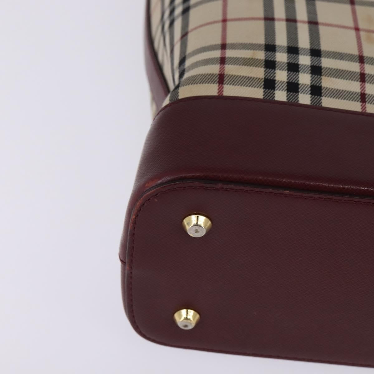 Burberry Nova Check Tote Canvas Check Pattern Beige Canvas Bag (Pre-Owned)
