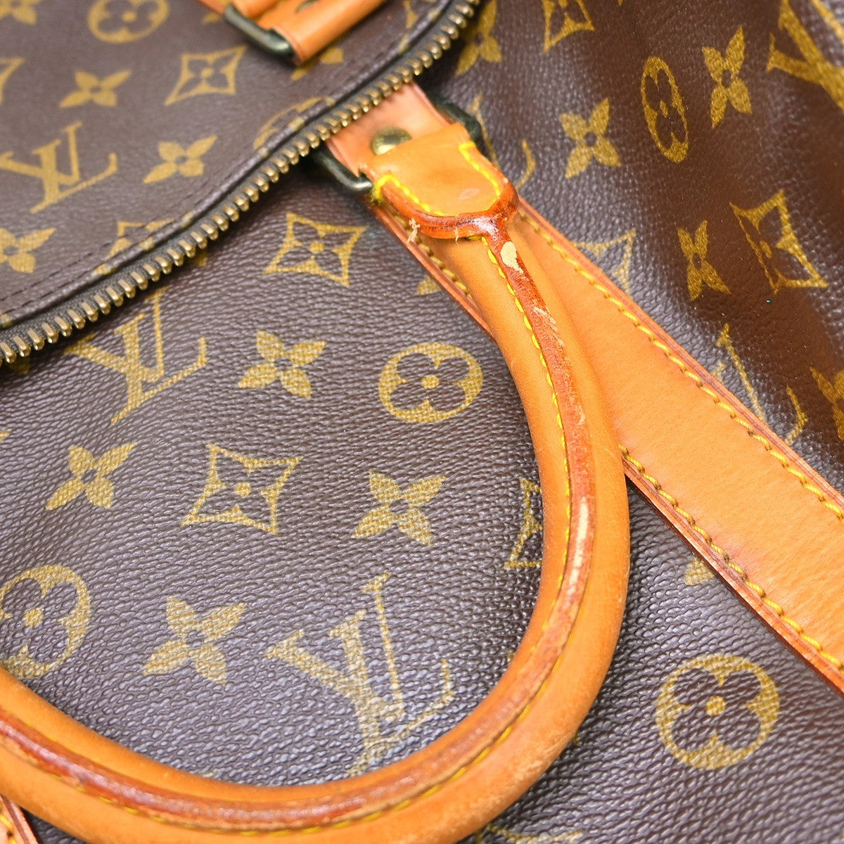 Louis Vuitton Keepall Bandouliere Bag Monogram Canvas Brown Canvas Travel Bag Bag (Pre-Owned)