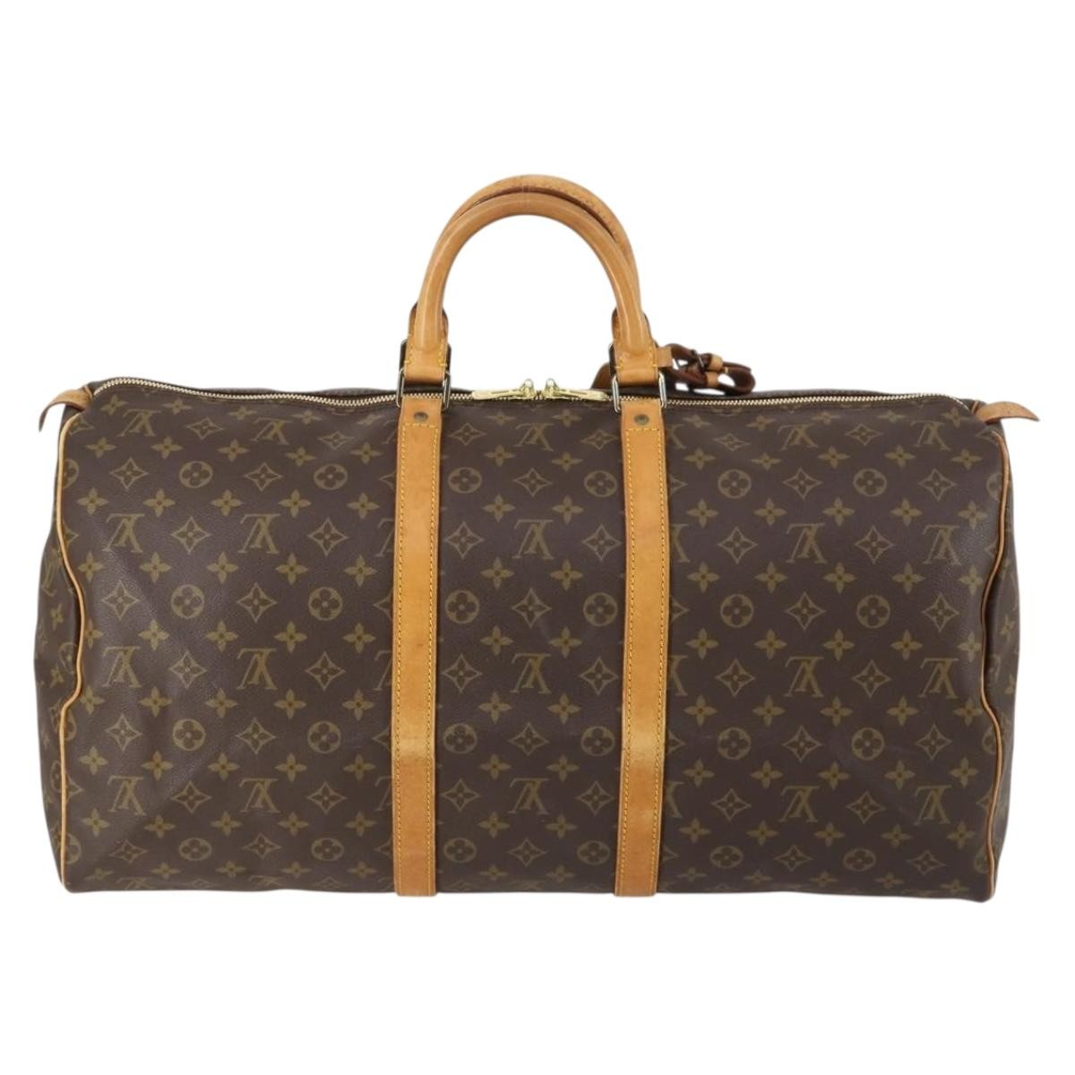 Louis Vuitton Keepall Bag Monogram Canvas Brown Canvas Travel Bag Bag (Pre-Owned)