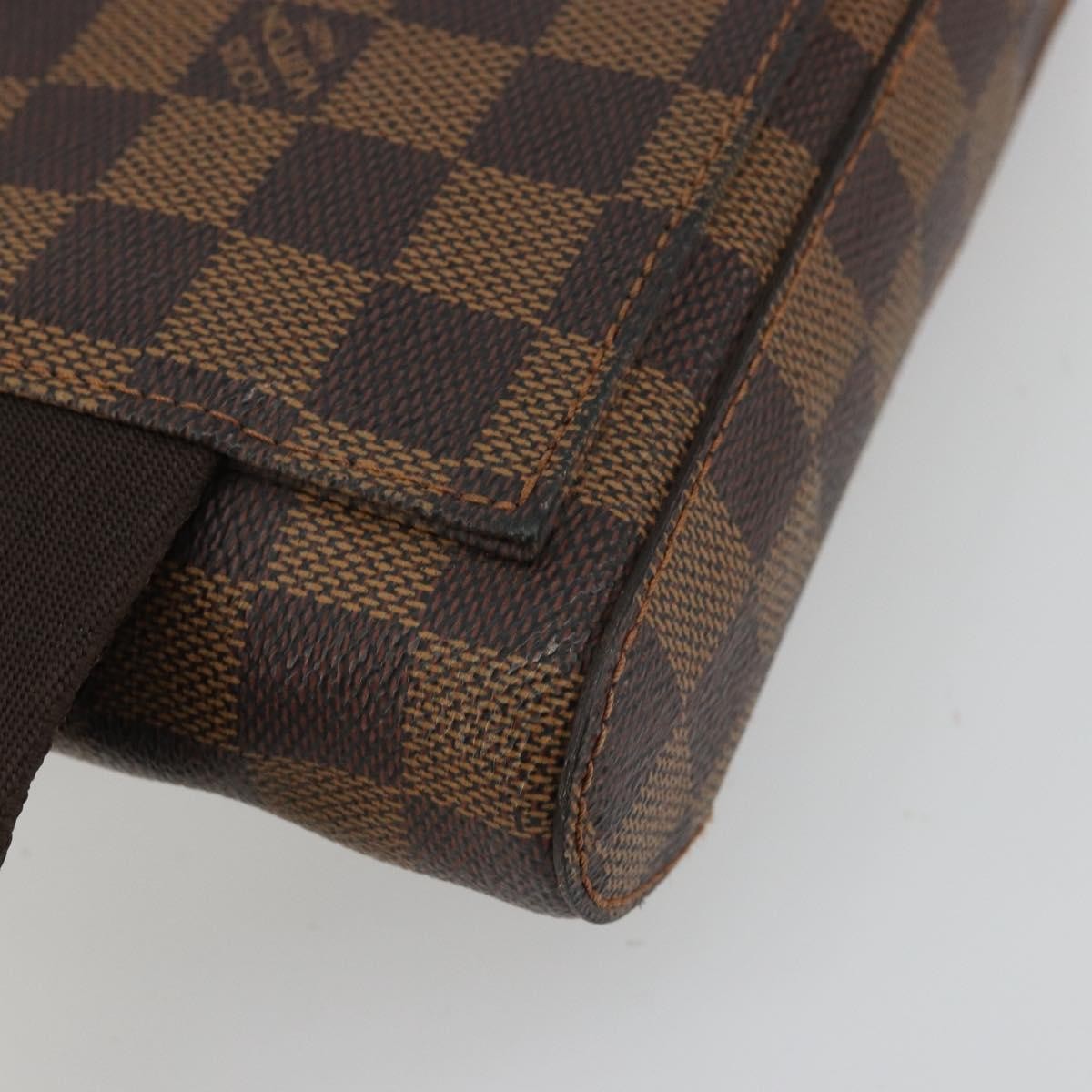 Louis Vuitton Geronimos Waist Bag Damier Brown Canvas Shoulder Bag Bag (Pre-Owned)