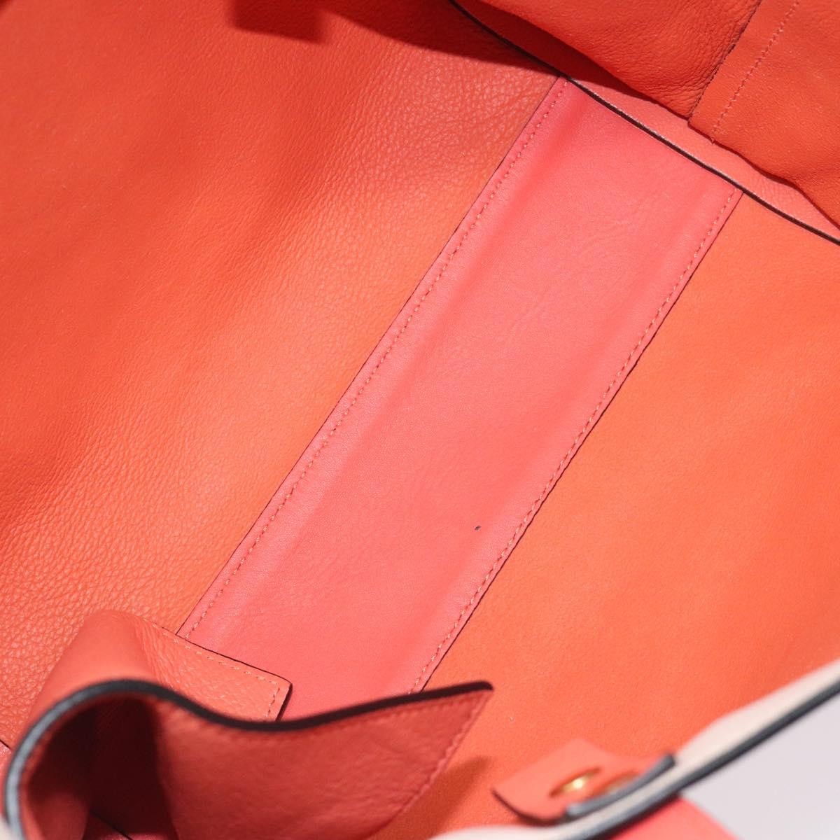 Chloe Dilan Tote Leather Orange Leather Bag (Pre-Owned)