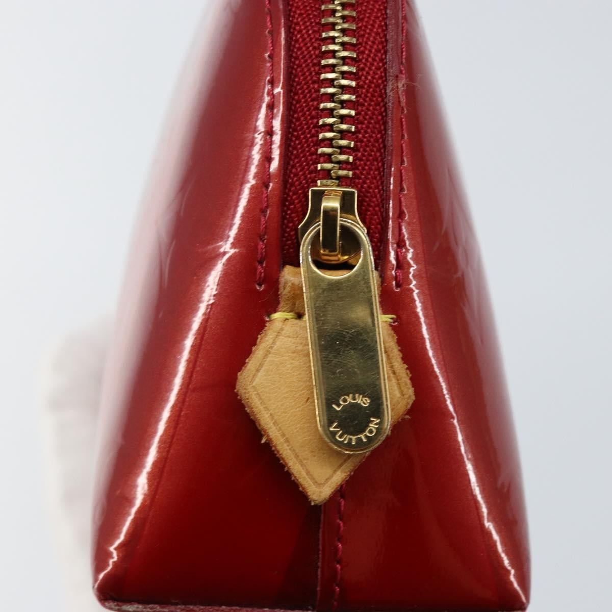 Louis Vuitton Cosmetic Pouch Electric Epi Leather Red Patent_Leather Bag (Pre-Owned)