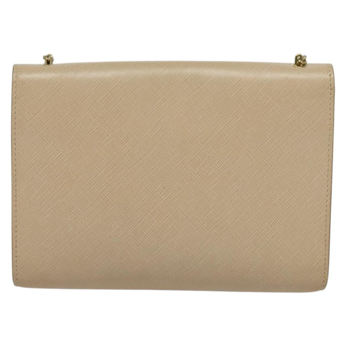 Salvatore Ferragamo Ginny Crossbody Bag Leather Beige Leather Shoulder Bag Bag (Pre-Owned)