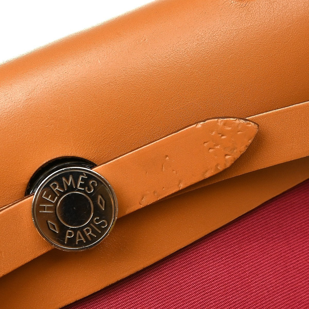 Hermes Herbag Zip Leather And Toile Multicolour Canvas Handbag (Pre-Owned)