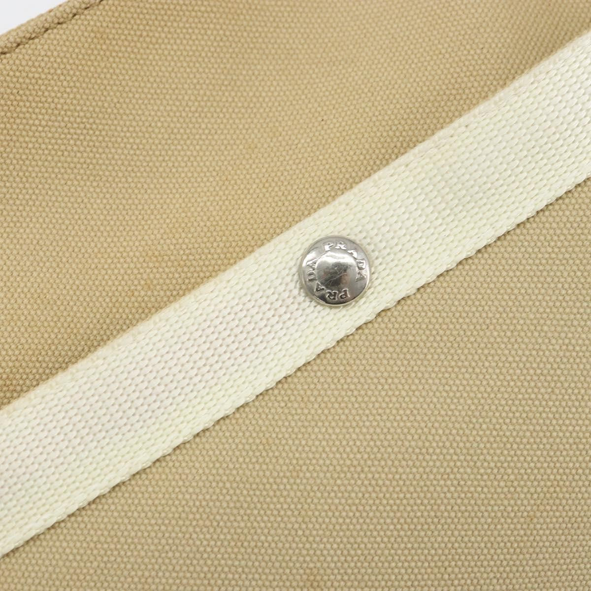 Prada Sport Handbag Canvas Beige Canvas Shoulder Bag Bag (Pre-Owned)