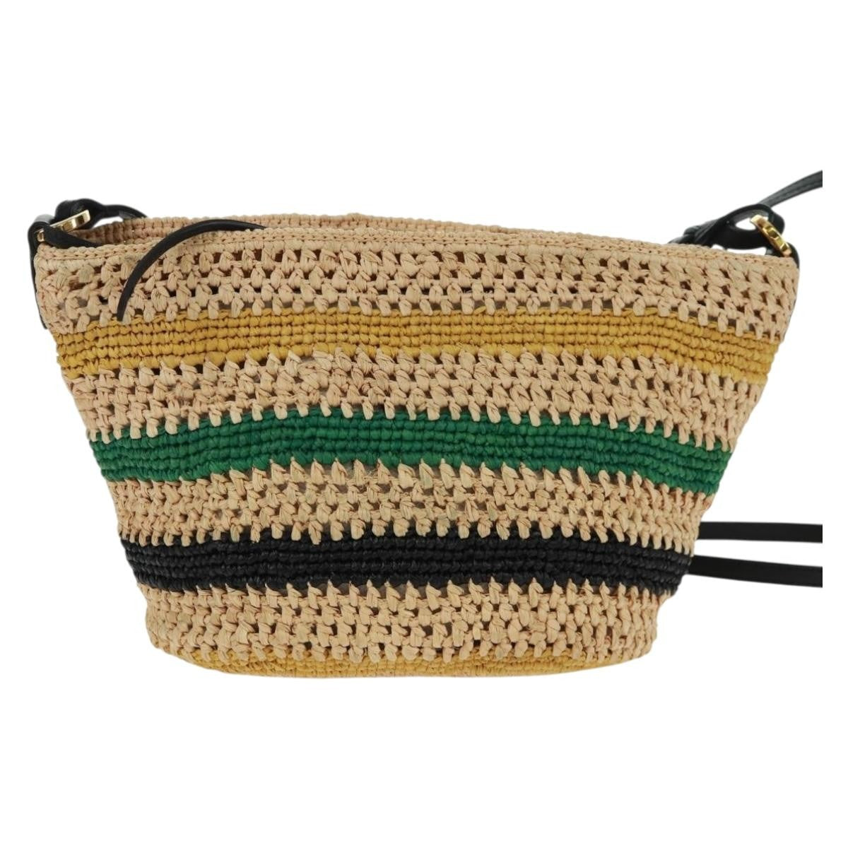 Loewe Pochette Woven Raffia Beige Wicker Clutche & Pouche Bag (Pre-Owned)
