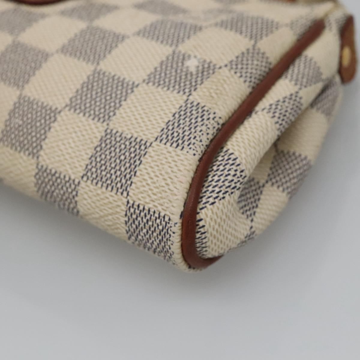 Louis Vuitton Eva Handbag Damier White Canvas Shoulder Bag Bag (Pre-Owned)
