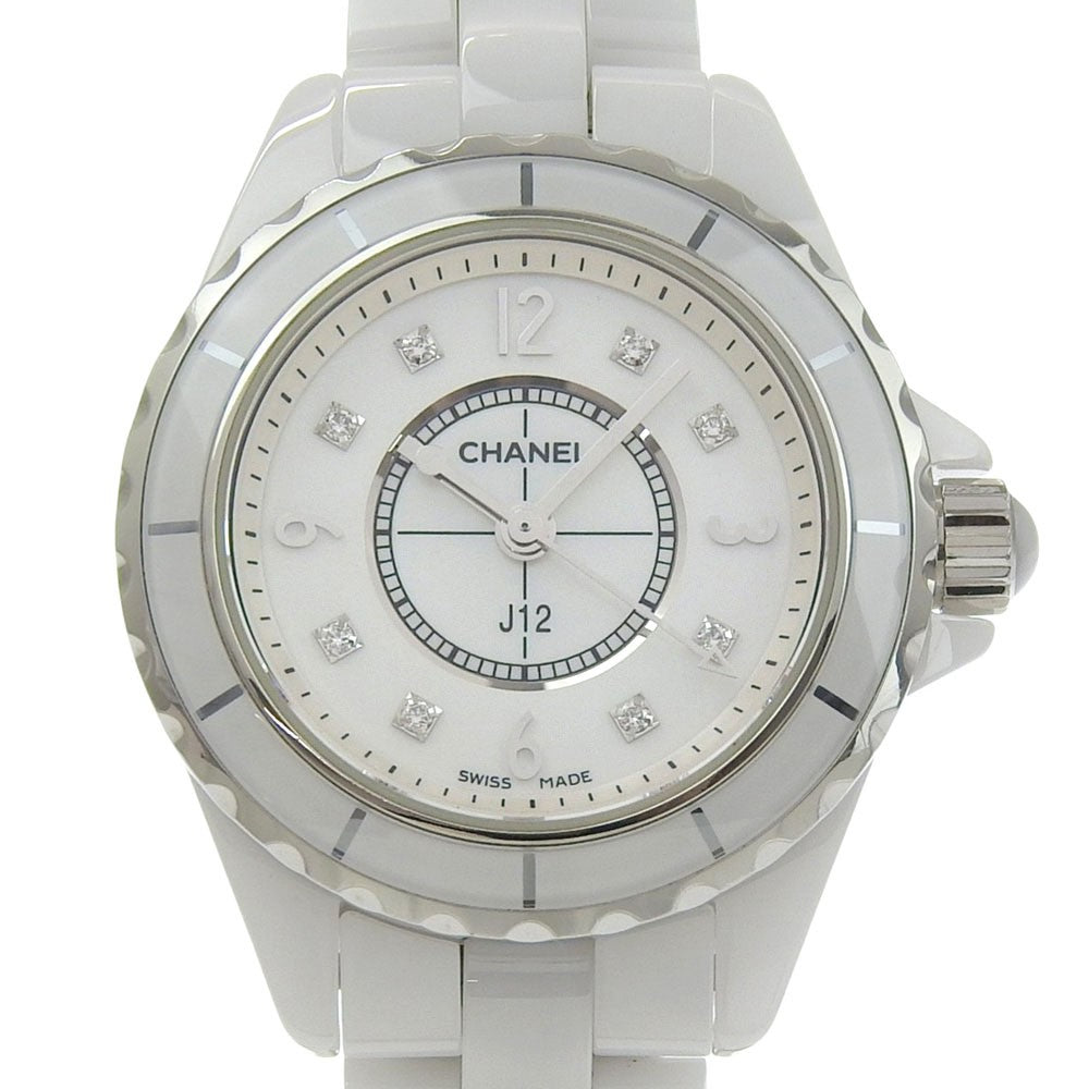 Chanel J12 Automatic Watch Ceramic And Stainless Steel With Diamond Markers And Mother Of Pearl Watch (Pre-Owned)