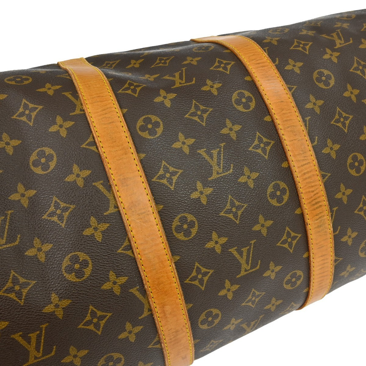 Louis Vuitton Keepall Bag Monogram Canvas Brown Canvas Travel Bag Bag (Pre-Owned)